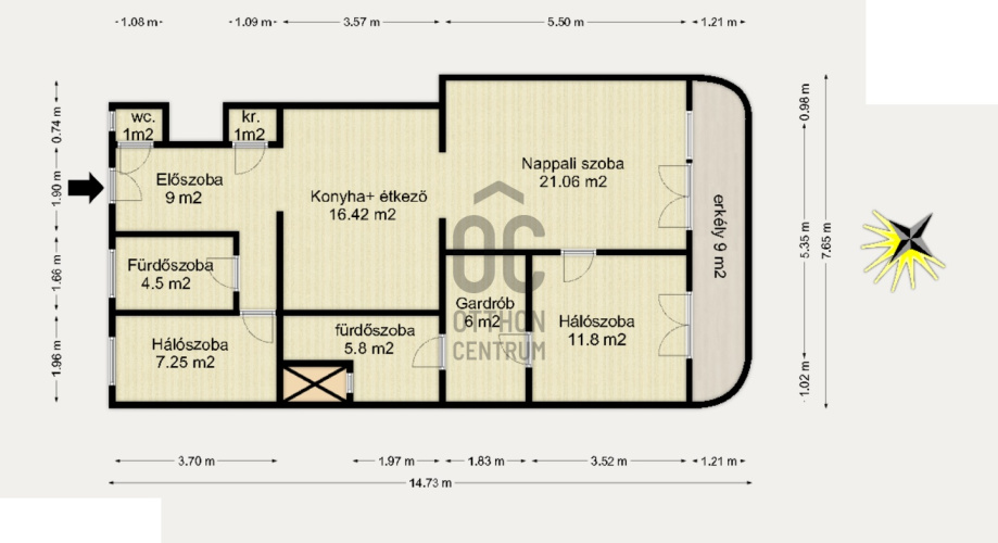 3 bed · 86m² · Lakás · 149.900.000 Ft