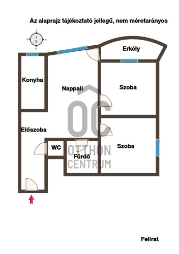 3 bed · 60m² · Lakás · 107.000.000 Ft